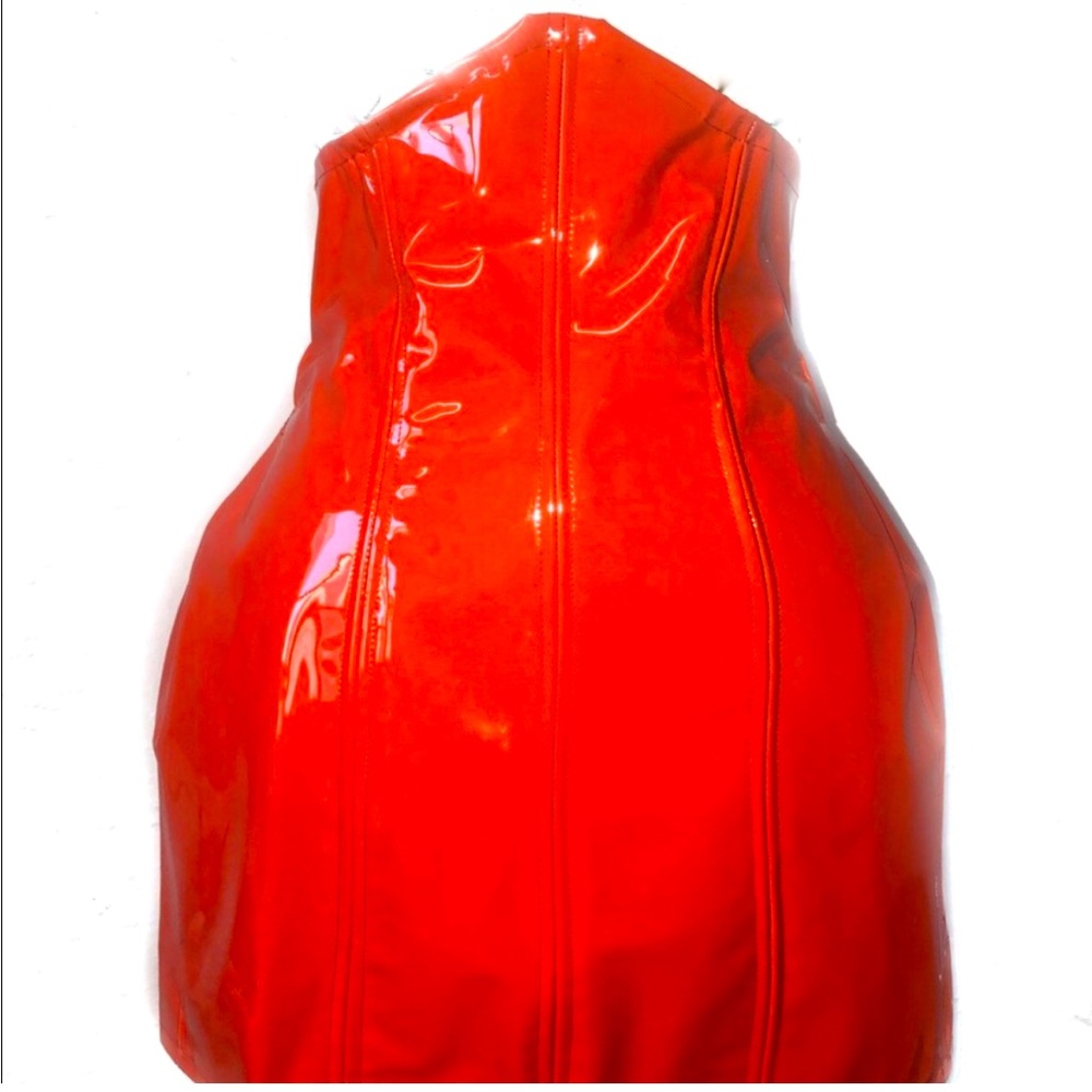 From grayscale Red underbust skirt